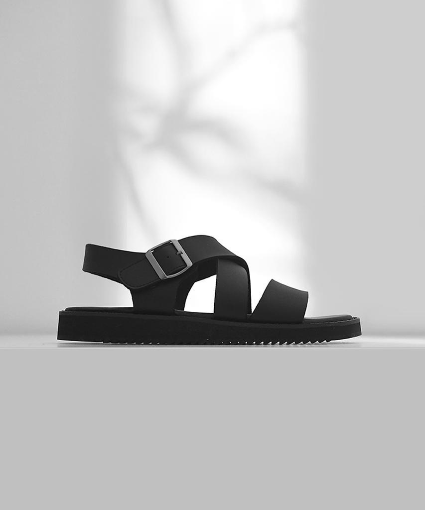 Wetheroad Wtrd4109 Aiden Cross Sandals Matte Black [230~290Mm]
