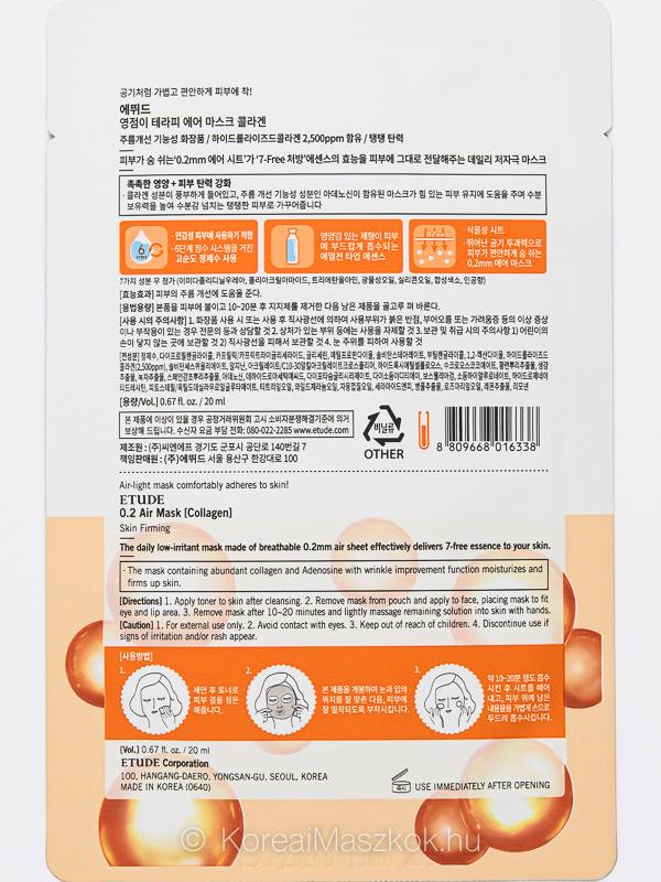 ETUDE HOUSE 0.2MM THERAPY AIR MASK SNAIL SMOOTHING & FIRMING - 10pcs