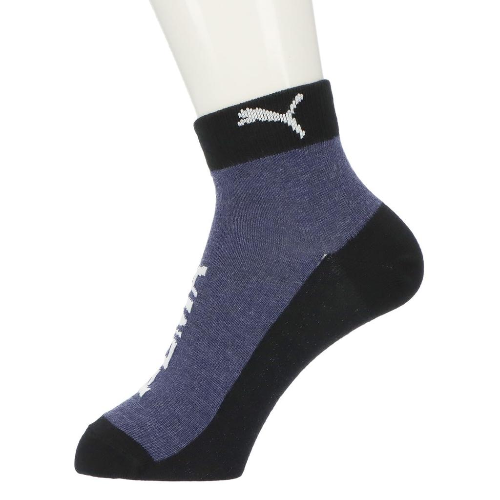 Set Reinforced Toe and Sizes Assorted [Puma] 3-Pair Kids' Socks, Quarter-Length, Odor-Resistant, Heel, 4293443, 21-23cm,