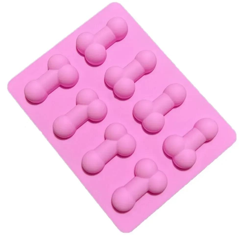 Funny Dicks Chocolate Mould Ice Cube Tray Adult Party Genitals Dessert Sexy Penis Chest Silicone Cake Mold Baking Cake Tools