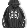 Unisex Oversized Hoodie Mit Totenkopf-Print Streetwear Lässig Hip Hop Harajuku Stil