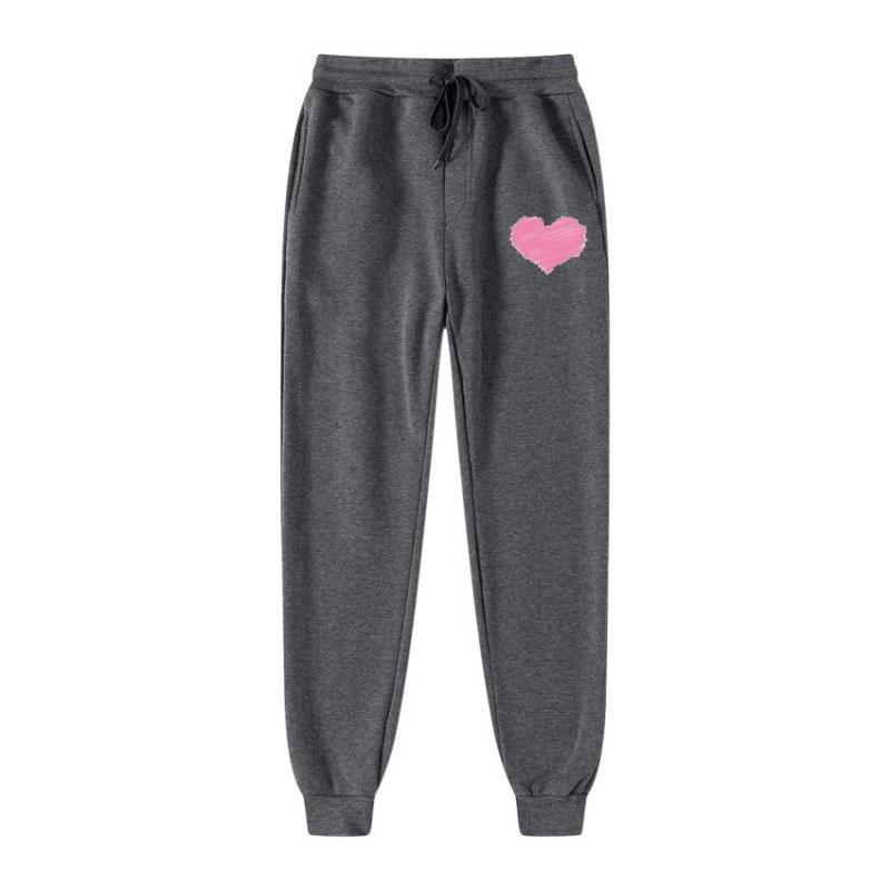 2025 Damen Herzdruck Sweatpants Täglich Lässig Outdoor Mode Einfache Sport Jogginghose Freizeit Fitness Jogginghose Fleecehose