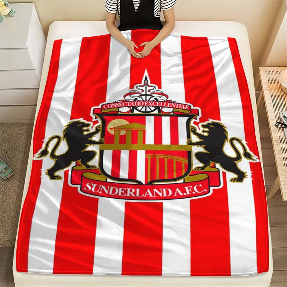 

1pc Sunderland Print Flannel Blanket, High quality Comfortable for All Seasons, Home Decor, Warmth and Comfort, Perfect for Christmas Gifts89 80cm x 120cm