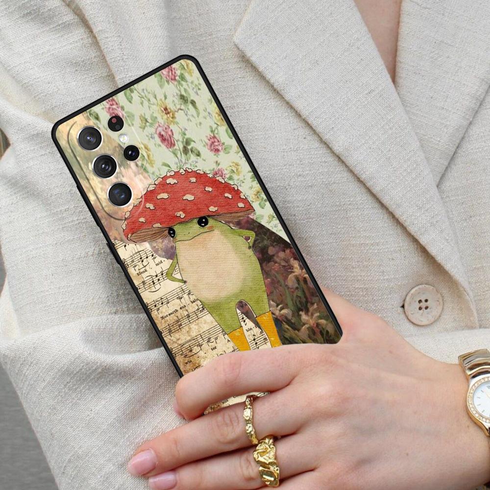 Hippie Mushroom Frog Shrooms Cell Phone Case for Samsung Galaxy S26 Ultra S25 S24 S23 S22 S21 S20 Note10 Cover