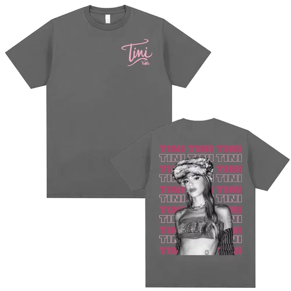 Singer Tini Stoessel Aesthetic Graphic Tshirt Men Womens Fashion Vintage Short Sleeve Tshirts High Street Pure Cotton T Shirt