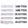 ABAB1 3D 1.6 1.9 2.0 3.0 4.0 TDI Car Trunk ABS Badge Emblem For Car Rear Tailgate Adhesive Badge Sticker for A4 A5 A6 A7 A8 Q3 Q5 Q7