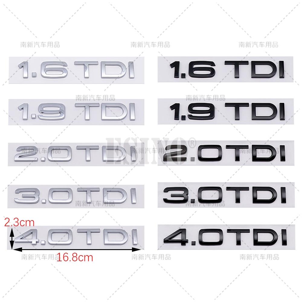 ABAB1 3D 1.6 1.9 2.0 3.0 4.0 TDI Car Trunk ABS Badge Emblem For Car Rear Tailgate Adhesive Badge Sticker for A4 A5 A6 A7 A8 Q3 Q5 Q7