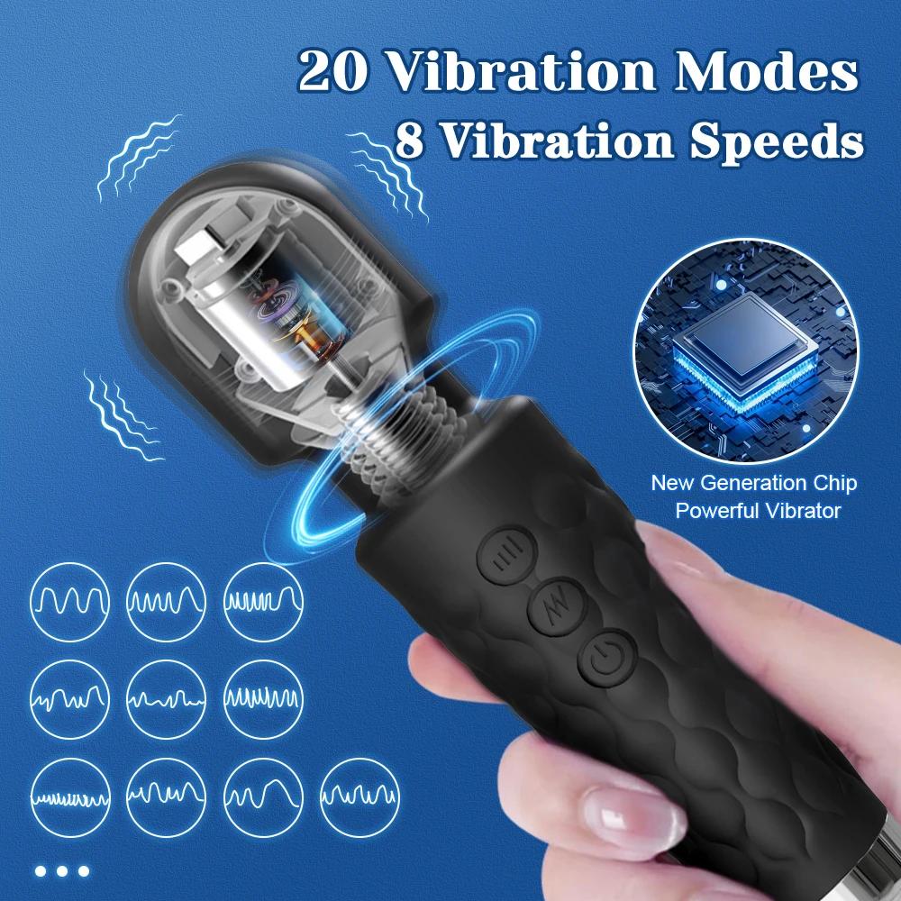 20 Modes Powerful AV Vibrator Magic Wand for Women Clit Clitoris Stimulator Sex Toys Female G spot Massager Adult Erotic Product