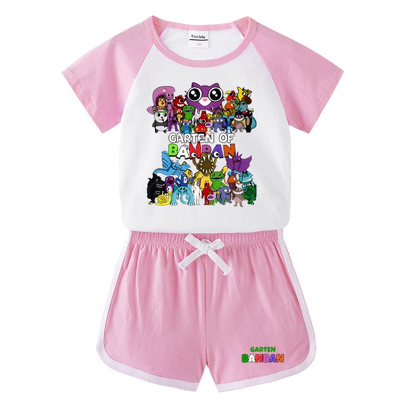 2026 Kids' Summer Clothing Set: Boys & Girls Casual Sports Outfit, Short Sleeve T-shirt & Hot Pants Two-Piece