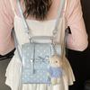 Schoolbag Handsome Rice Home Korean Version Cute Polka Dot Backpack Women's Exquisite Sweet Bow Small Square Bag Fashionable Portable Backpack
