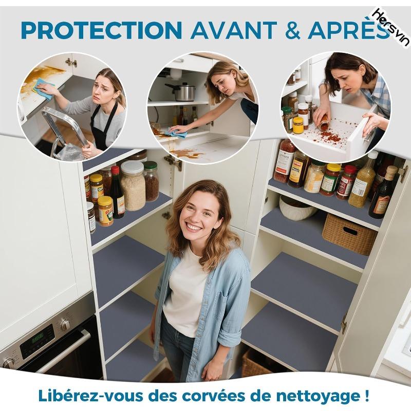 Non-Adhesive, Non-Slip Drawer Liner, Roll of Protection for Kitchen Drawers, Protects Shelves,and Refrigerators,EVA Plastic ProtectiveFilm orFurniture