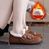 Winter Velvet Women's Cartoon Loafers Warm and Comfortable Low Cut Cotton Shoes Fashionable One Foot Flat Casual Shoes
