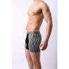 [Whaninti] Long Boxer Shorts Men's Open Front Boxer Briefs Sweat Absorbent and Quick Drying Relaxed Design All Seasons Black S