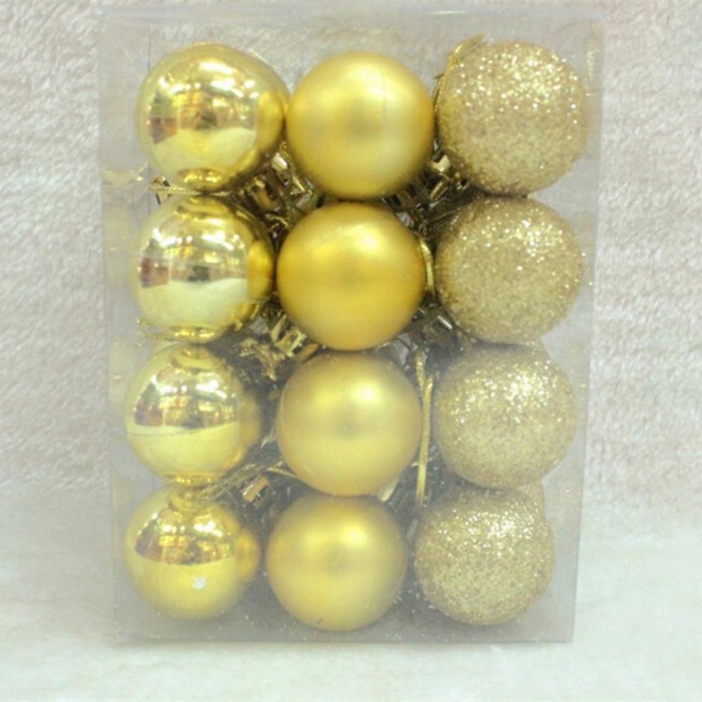 Набор из 24 шт. Рождественских шаров Xmas Balls Свадебное украшение Разноцветные Украшение для вечеринки Для украшения дома Праздничное мероприятие