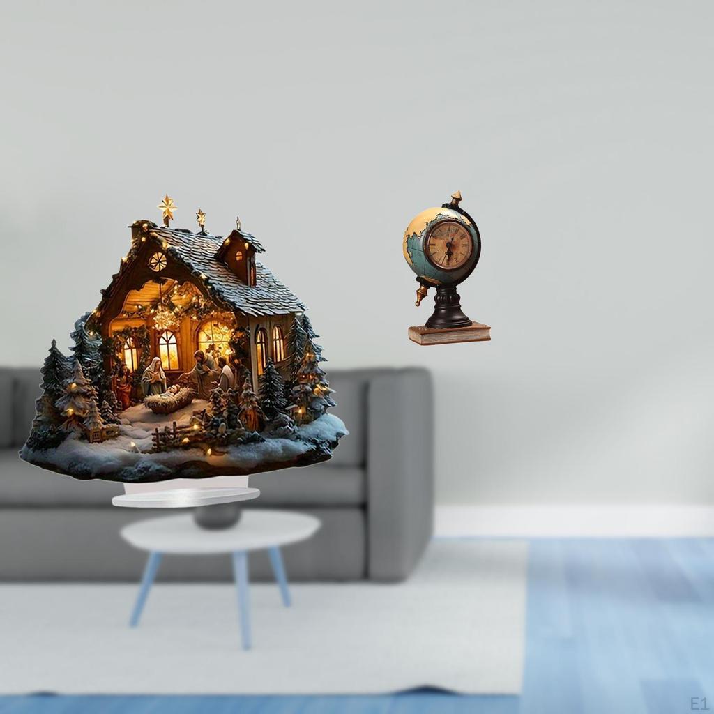 Nativity Scene Sculpture 2D Acrylic Ornament Standing Decor Table