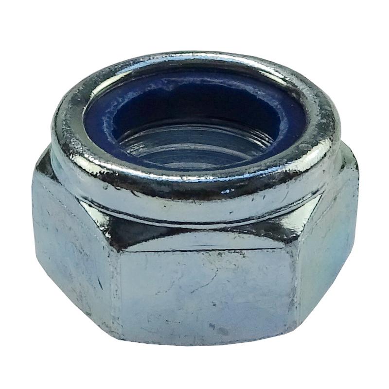 Self-locking Nut M20x2.5 with Polyamide Insert Class 8 DIN985 White Zinc Plated