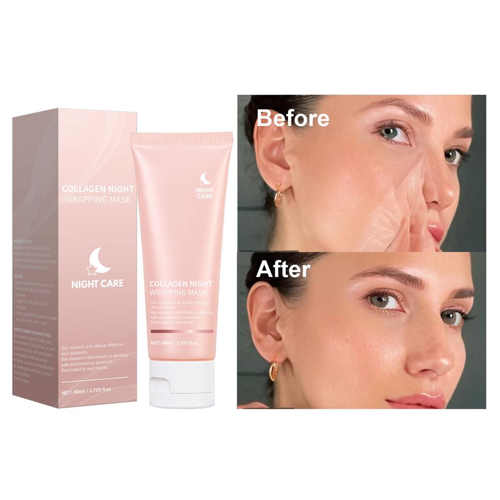 Collagen Peel-Off Mask Night Repair Firming Lifting Deep Cleansing Blackhead Remover Skincare Face Mask