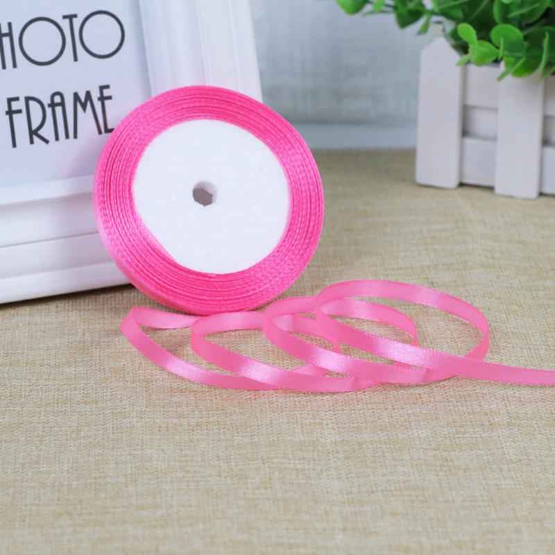 0,6 cm Vit Satinrosband för DIY Tårtdekoration