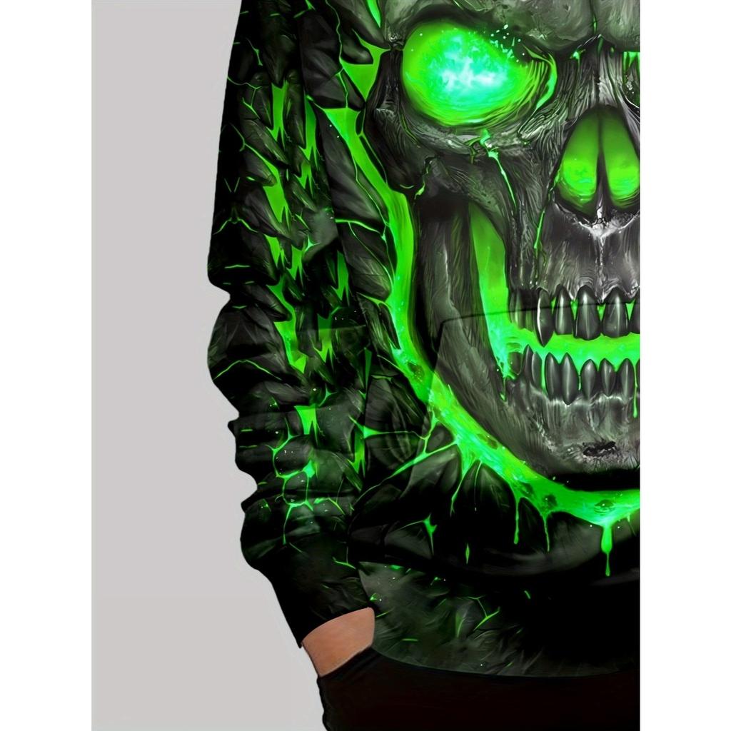 Boys' Fashion 3D Printed Casual Hoodie - Long Sleeve Round Neck Hoodie Outdoor