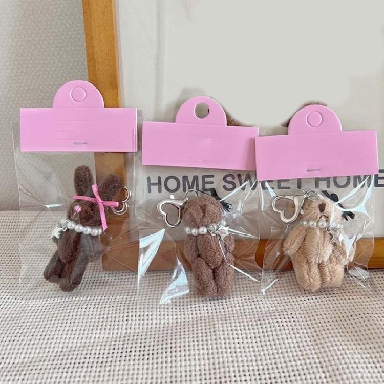 Korean Plush Rabbit Doll Keychain Bowknot Ornament Backpack Decoration for Bag
