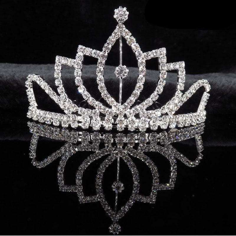 Latest Arrivals Nuptial Wedding Occasion Rhinestone Tiaras Crowns Female Girls Hair Comb Heart Bridal Bridesmaids Tiaras Hair Accessories