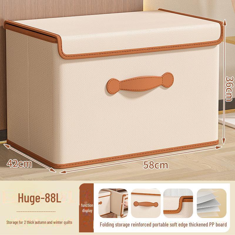 Large Foldable Storage Box with Lid for Clothing and Pants