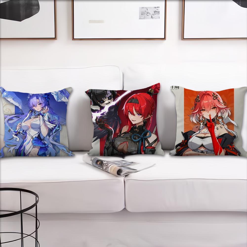 Wuthering Comfortable soft Pillow Case camellya Changli for Sofa Living Room Home Waves office Decor Cantarella and Protective C