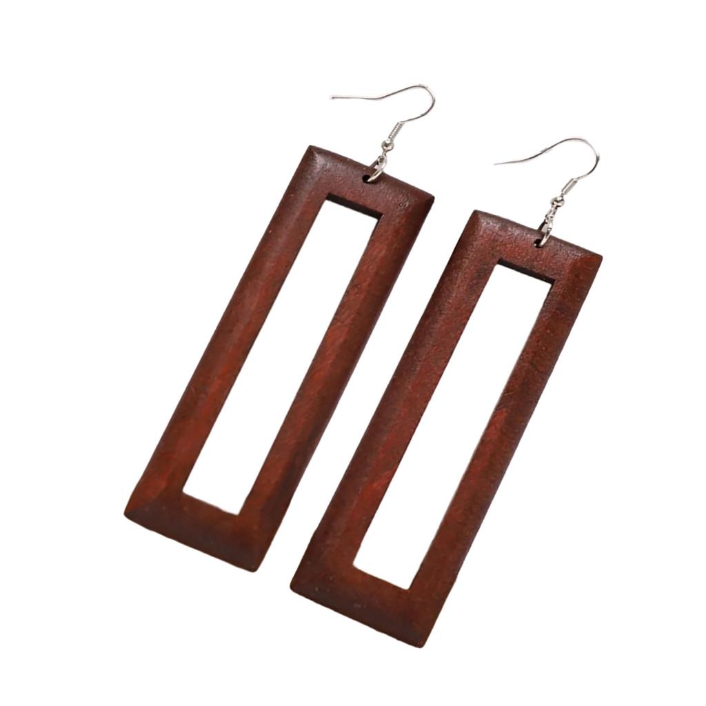 Ohrringe aus Holz im Retro-Stil Leicht und stilvoll Ideal für Herbst- und Winteroutfits Verleihen jedem Look eine einzigartige Note