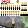 10Pcs Adjustable Spray Atomizer Nozzle Brass Construction Garden Sprinklers Agriculture Use