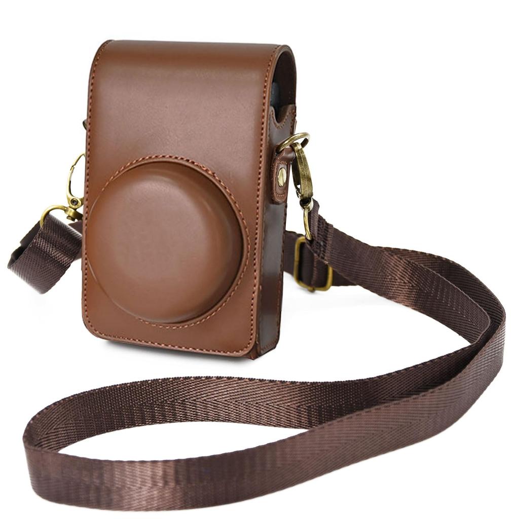 For Ricoh For Ricoh IIIx Camera Case PU Leather GR GR II GR III GR IIIX Shoulder Strap Brown GR/GR II/GR III/GR