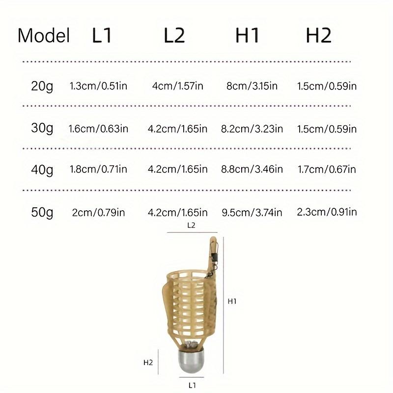 Bait Cage Fishing Feeder Set - Weighted Long Cast Carp Fishing Accessories, No Assembly Required, Non-Electronic