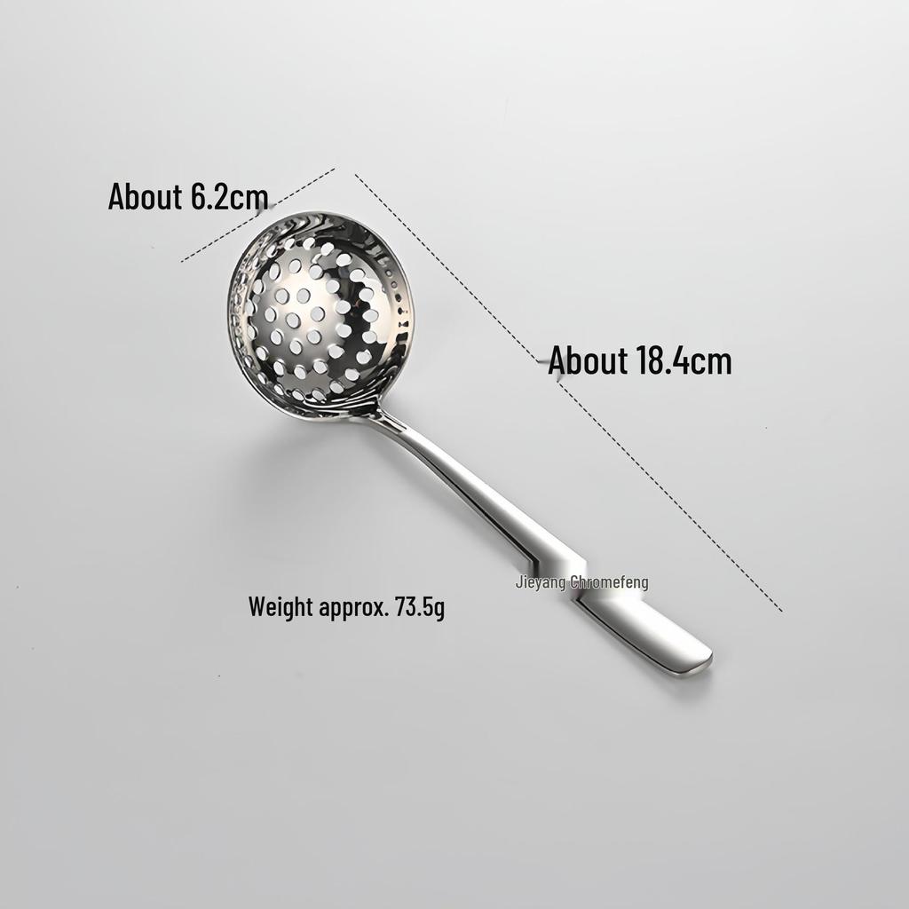 304 Stainless Steel Hammered Texture Soup Ladle - Long Handle for Hotel or Home Use