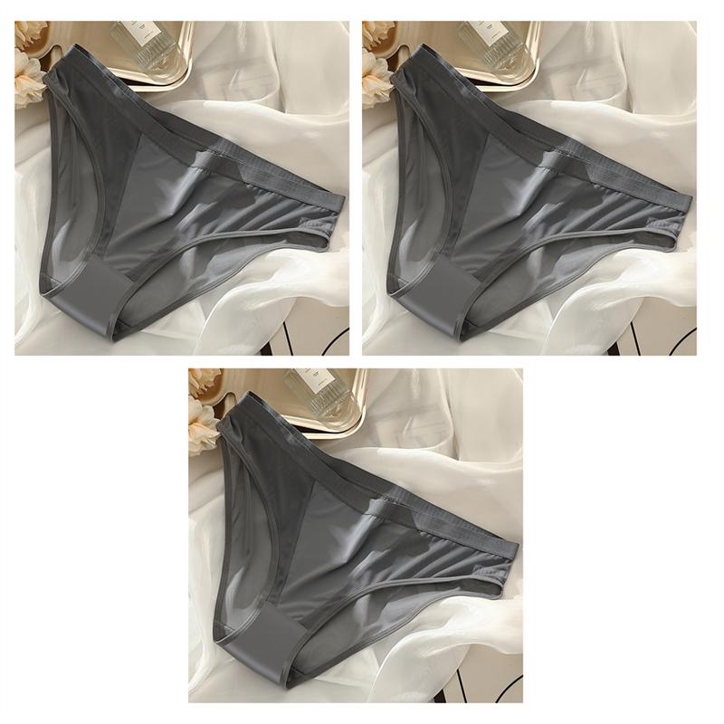 3 PZ Culotte da Donna Taglia Forte Rete Trasparente Bikini Slip Trasparenti Biancheria Intima da Donna Vestibilità 35-100kg