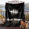 Custom Text Flannel Throw Blanket, Lightweight Cozy Bed Sofa BlanketDead by Daylight
