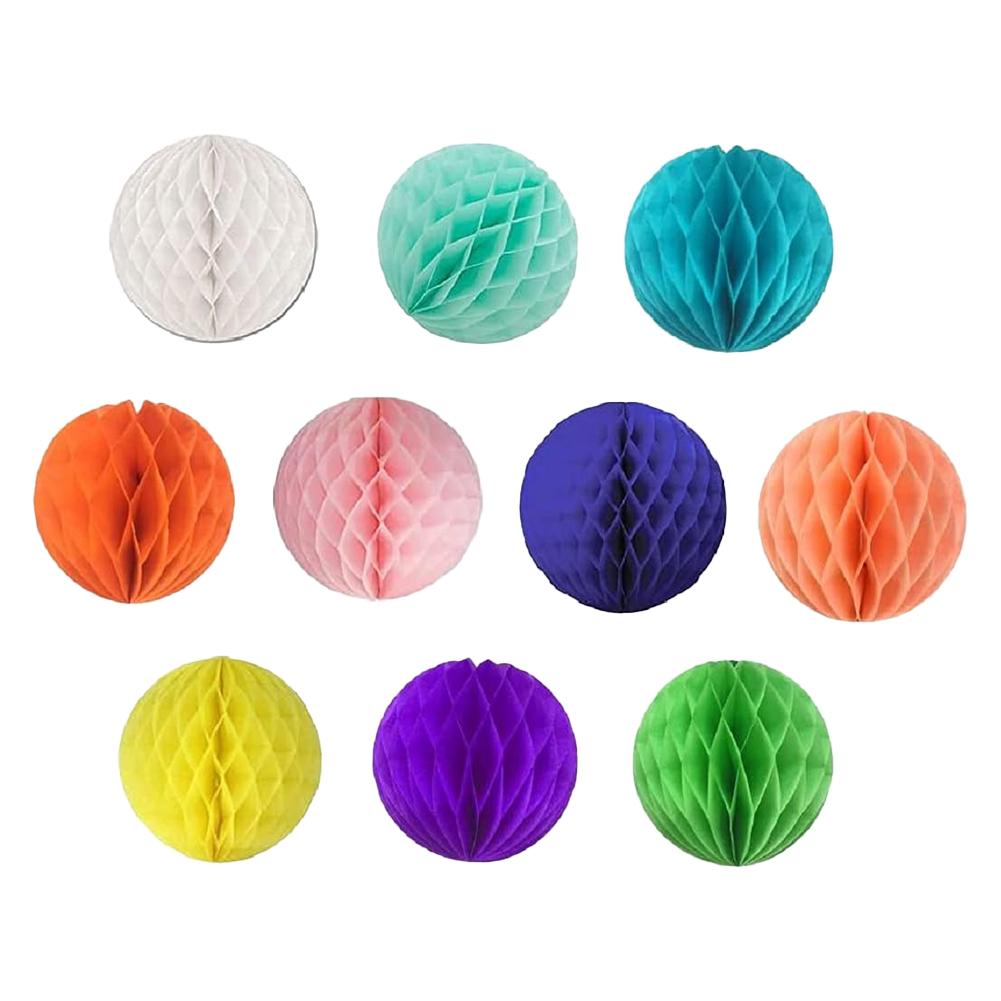 

10 шт. красочных сотовых бумажных цветов, маленьких фонариков, рождественских праздников, вечеринок, вечеринок, цветочных шаров, декоративных принадлежностей для двора