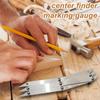 Center Finder Metal 3-Point Center Point Locator for Quickly Precise Measurements Woodworking Center Finder Marking Tools