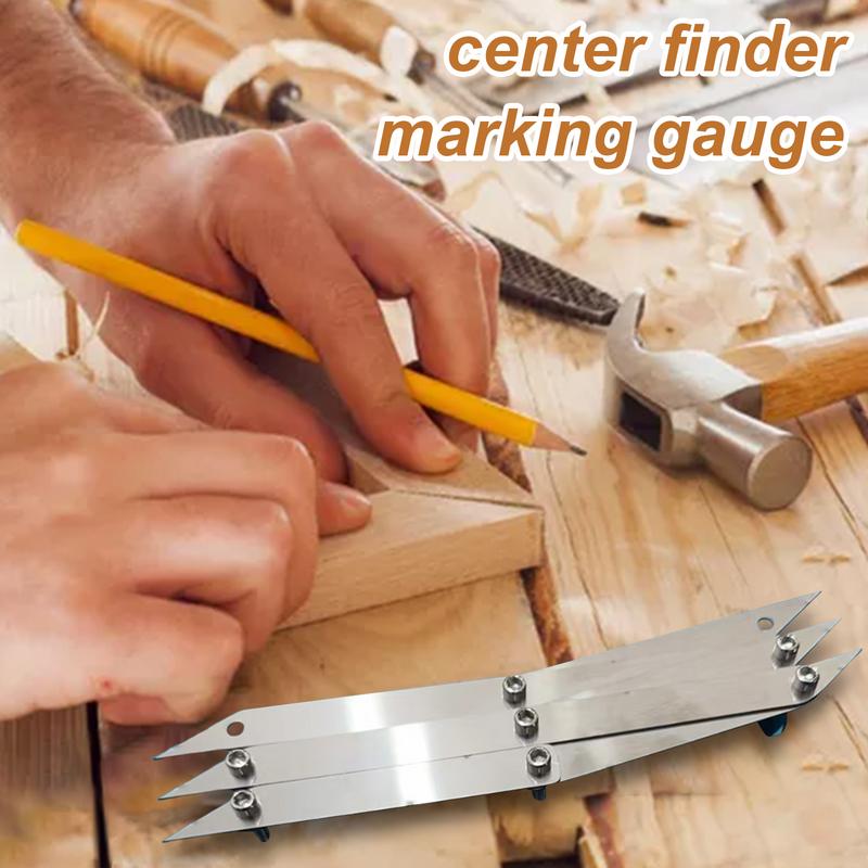 Center Finder Metal 3-Point Center Point Locator for Quickly Precise Measurements Woodworking Center Finder Marking Tools