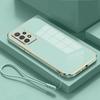 Plating Silicone Phone Case With Lanyard For Samsung Galaxy A07 A17 A6 A36 A16 A A3 A1 A4 A34 A3 A2 G Back Cover