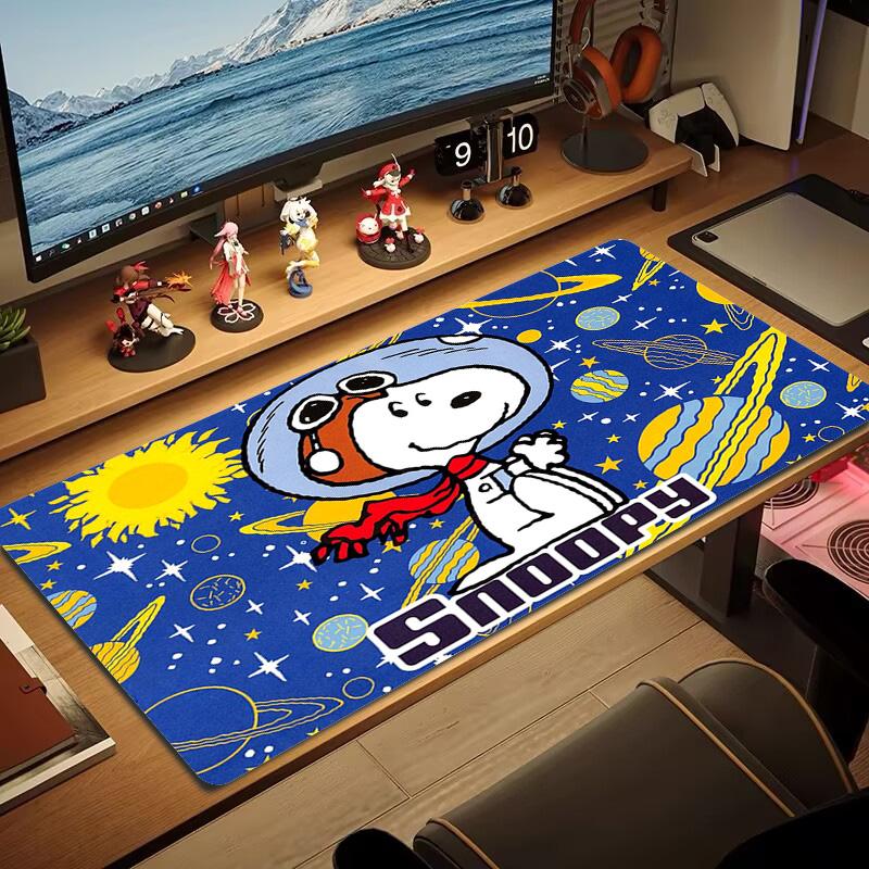 Dog Snoopy Color Mouse Pad Large Gaming Table Cushion Non-slip Laptop Tablet Big Mousepad XXL Mat Mini PC Playmat With Lock edge
