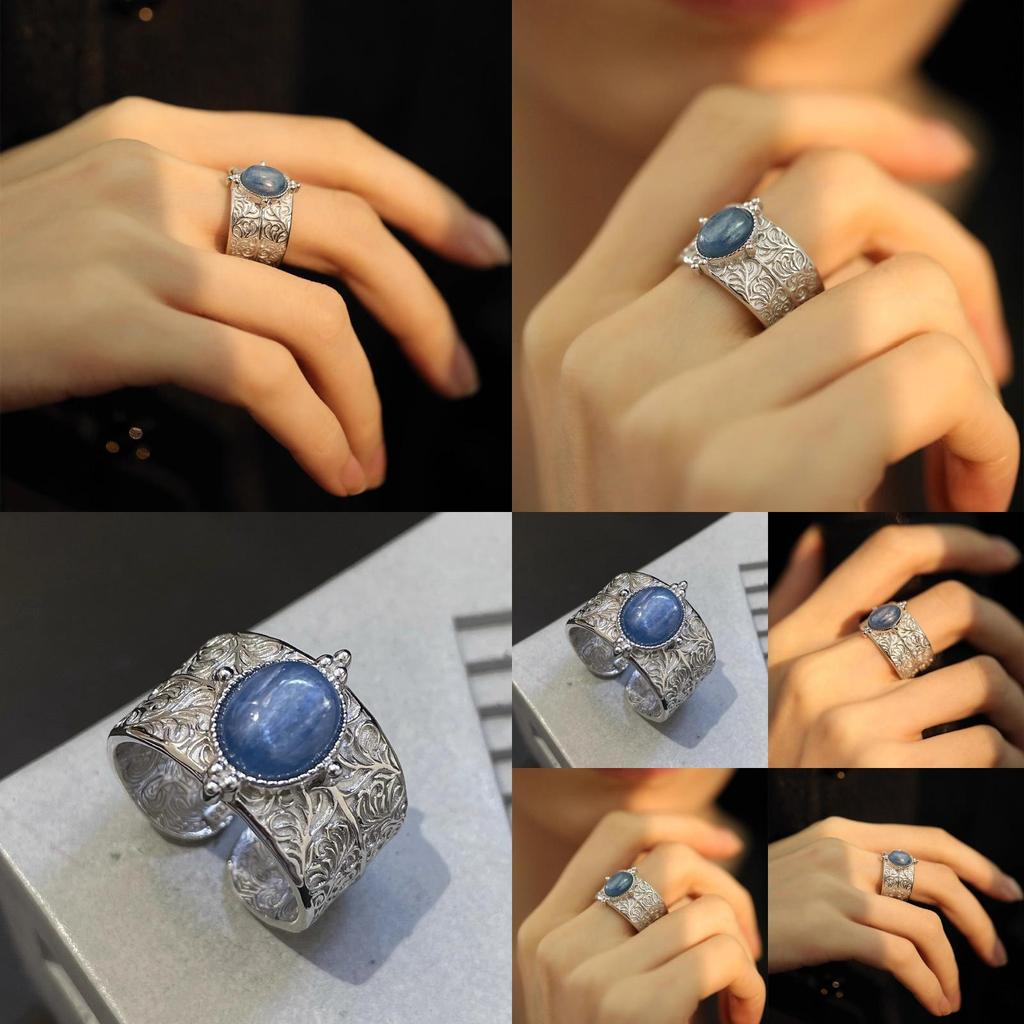 Vintage Retro Breiter Verstellbarer Geometrischer Kupferring für Damen