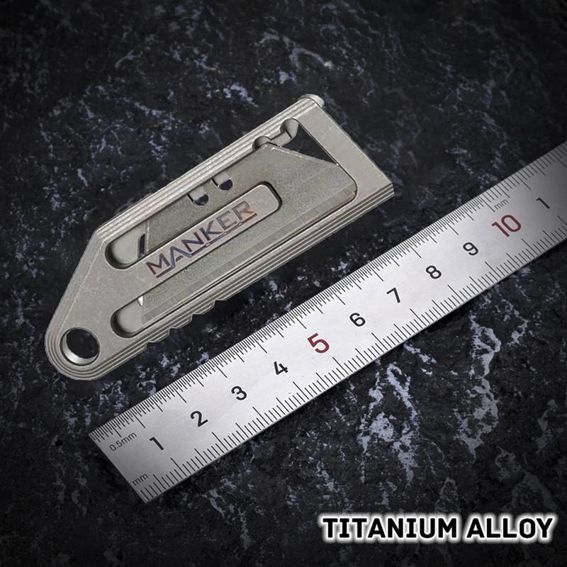 Microtechnology TC4 Titanium Alloy Utility Knife Outdoor Camping Paper Cutter Express Box Cutter Bottle Opener EDC Tool