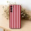 B-Burgundy White Stripe P-pattern  Phone Case For Samsung S25,S24,S21,S22,S23,S30,Ultra,S20,Plus,Fe,Lite,Note,10,Black Cover