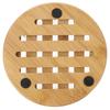 4 Stück Bambus Tischset Hitzebeständig Rutschfest Schüssel Tasse Wärmeisolieruntersetzer für Zuhause Küche(Runde Form )
