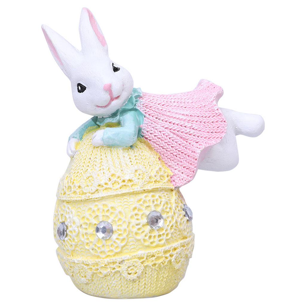 Bunny Figurine Statue Easter Decor Bunny Sculpture Ornaments Charming Tabletop Decor for Versatile Party Gift Essentials