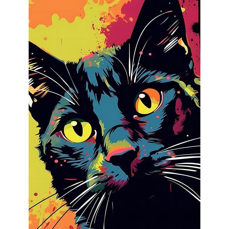 5D DIY Алмазная Живопись Комичный Кот Вышивка Крестом Мозаика из Страз DIY Вышивка 20x30cm