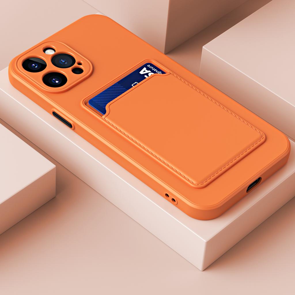 Wallet Soft Silicone TPU Card Pocket Holder Case For For Iphone 15 14 13 12 11 Pro XS Max Mini XR X XS 8 7 Plus Plain Bumper Cover