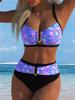 1011 split swimsuit women's suit printed bikini European and American Xiyin temu