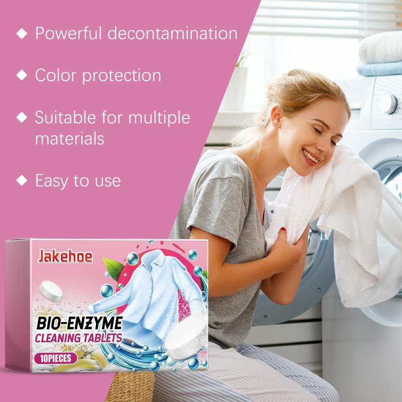 Bio-Enzyme Cleaning Tablets Powerful Effervescent Multi-functional Remove Scale Tea Stain Break down Oil Stains Laundry Cleaner