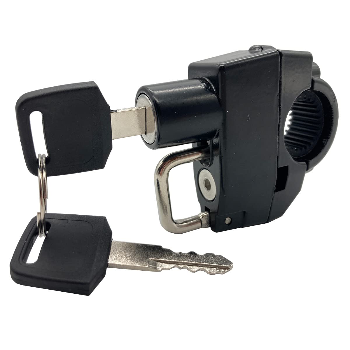 J-base Helmet Holder, Easy Installation, Universal Helmet Lock, Key Included, Motorcycle, 0.9 - 0.9 чёрный