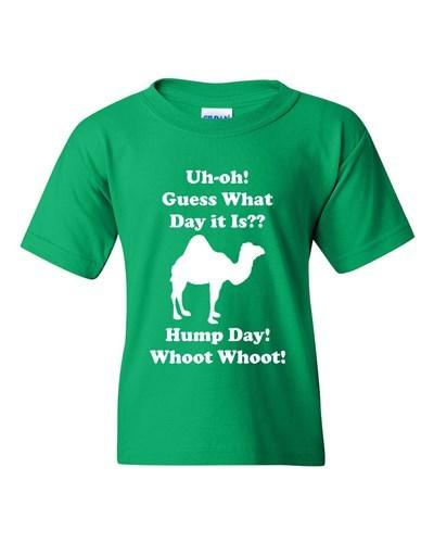 

Hump Day! Whoot Whoot ! Camel Novelty Youth Kids T-Shirt Tee Unisex T-Shirt XXXXL